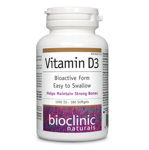 Bioclinic Naturals Vitamin D3 · 1000 IU, 180 Softgels