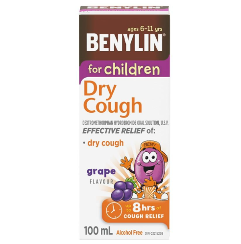 Benylin Syrup Dm Children Dry Cough Grape, 100ml