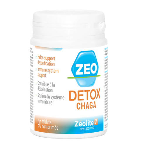 ZeoDetox Chaga, Bottle, 90 Tablets