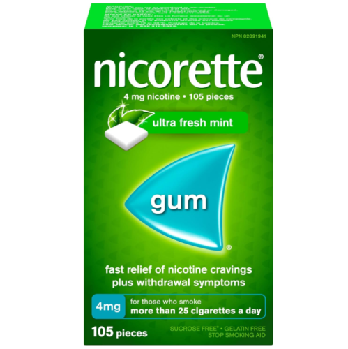 Nicorette Gum Ultra Gum 4mg Fresh Mint Rx, 105