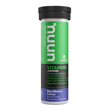 Nuun Vitamins w/Caffeine Blckbery Citrus, 8 x 52g