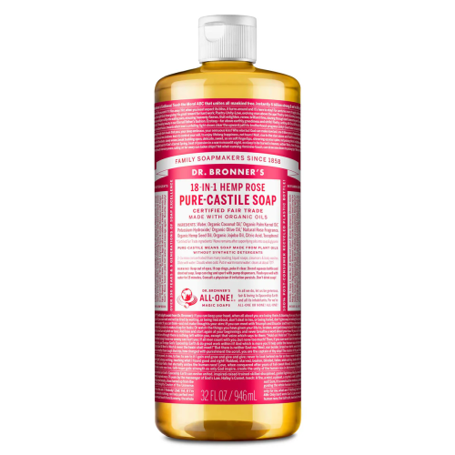 Dr. Bronner's Rose Pure-Castile Liquid Soap, 946ml