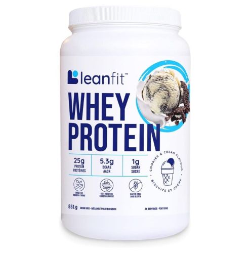 LeanFit Whey Protein Cookies & Cream, 851g