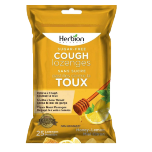 Herbion Sugar Free Cough Lozenges Honey Lemon, 18 Lozenges - 25 Lozenges
