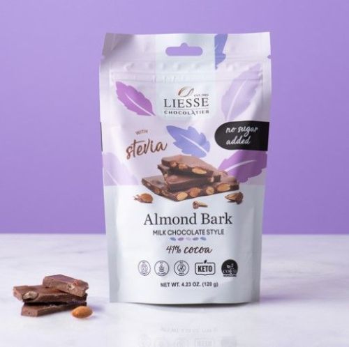 Galerie Au Chocolat No Sugar Milk Choc Almond Bark, 6 x 120g