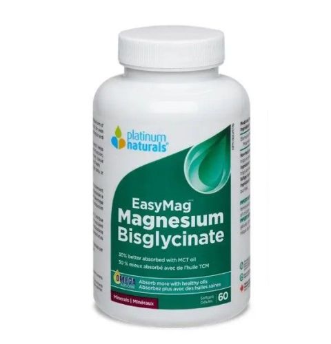 Platinum Natural EasyMag Magnesium Bisglycinate, Softgels - 60