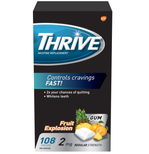 Thrive Gum 2mg Nicotine Fruit Explosion 108