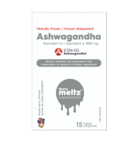 Nutrameltz KSM-66® Ashwagandha 250mg, 12 x 15tab