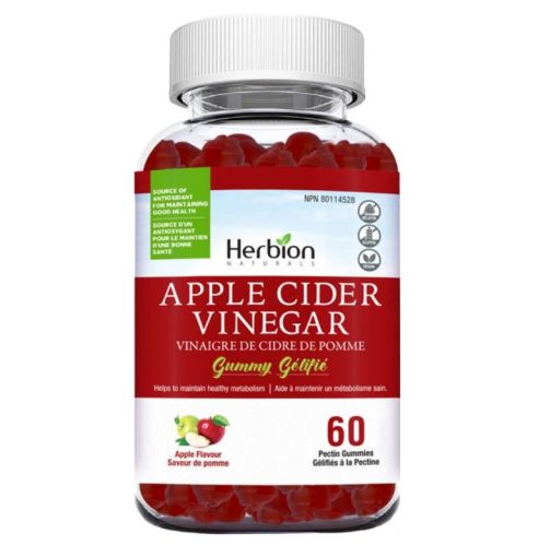 Herbion Apple Cider Vinegar, Gummy, Apple Flavour (pectin gummies), 60ct