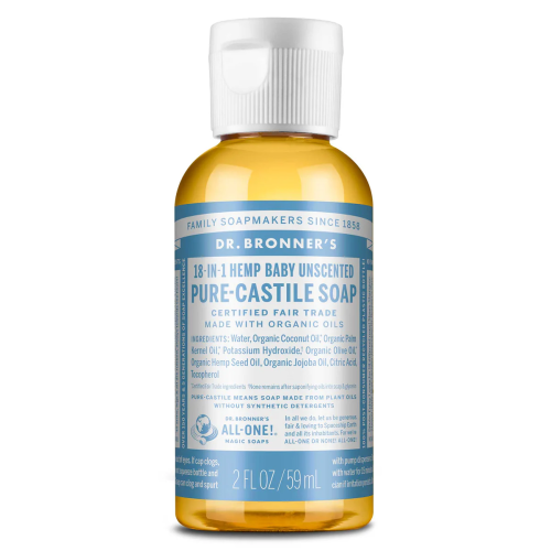 Dr. Bronner's Baby Unscented Pure-Castile Soap, 59ml