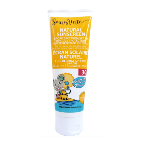 Souris Verte Natural Sunscreen, broad spectrum SPF 30, 100 ml