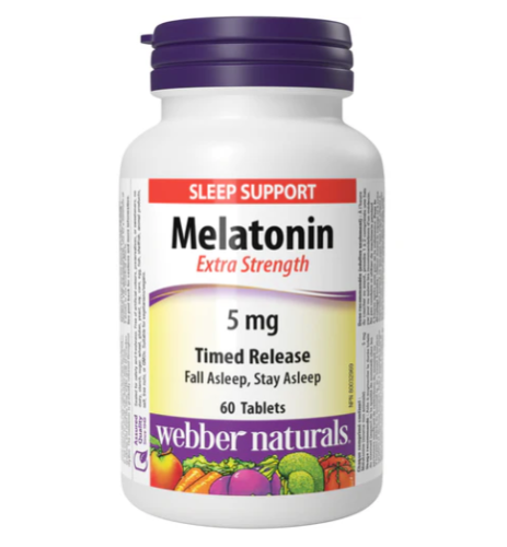 Webber Naturals Melatonin Time Release 5mg, 60 Tb 