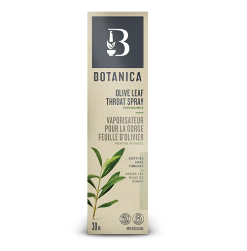 Botanica Olive Leaf Throat Spray - Peppermint, 30 mL