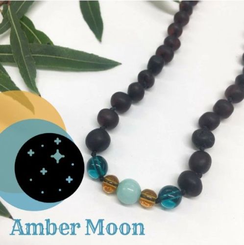 Healing Hazel 11" Amber Moon BB Necklace