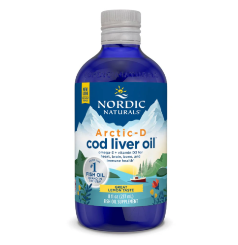 Nordic Naturals Arctic-D Cod Liver Oil Lemon, 237ml