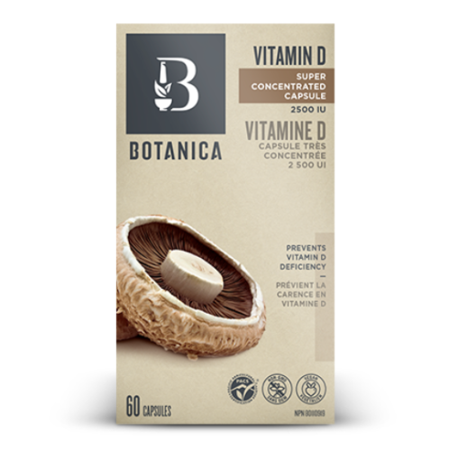 Botanica Super Concentrated Vitamin D Capsules 2500iu - certified organic, 60 caps