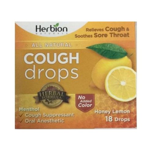 Herbion Cough Lozenges, Honey Lemon, 18ct