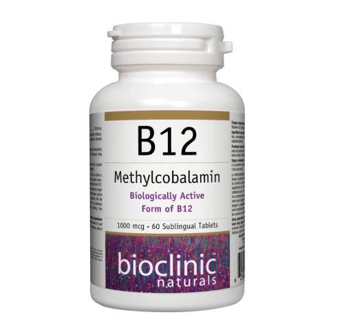 Bioclinic Naturals B12 Methylcobalamin · 1000 mcg, 60 Sublingual Tablets