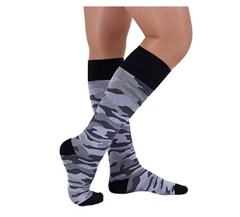 Rejuva Support Socks 15-20mm Kcam1bl2 Black/Grey Camo, Medium