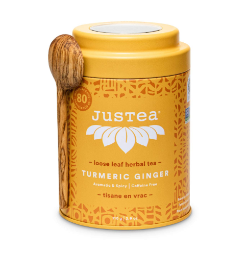 JusTea Turmeric Ginger - Loose Leaf Herbal, 6 x 110g