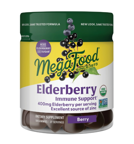 MegaFood Elderberry Immune Support Gummies - Berry, 54 ct