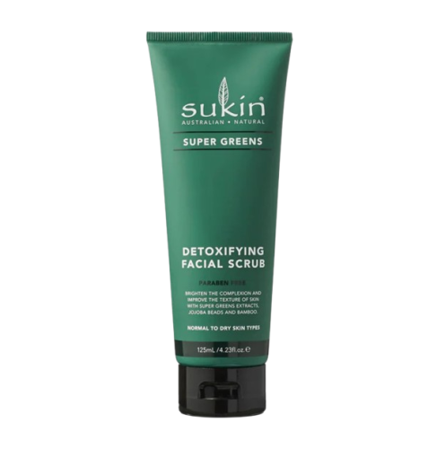 Sukin Super Greens Detoxifying Facial Scrub, 125 mL