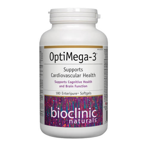 Bioclinic Naturals OptiMega-3 EPA 400 mg · DHA 200 mg, 180 Enteripure Softgels