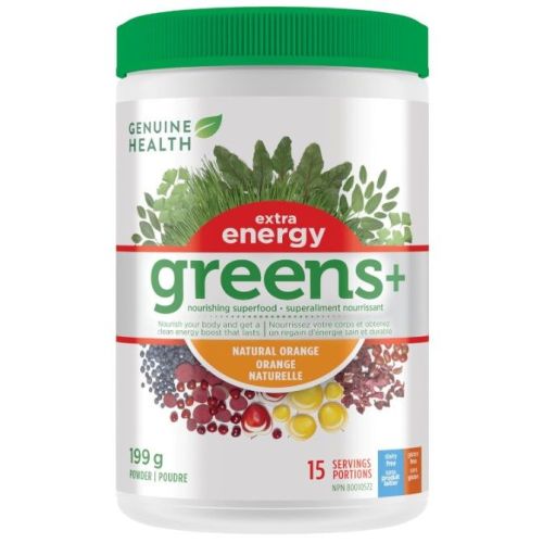 Genuine Health Greens+ Extra Energy Orange 15 Serv, 199g