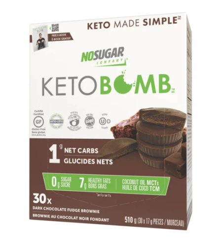 No Sugar Company Keto Bomb Choc FB, 30 x 17g