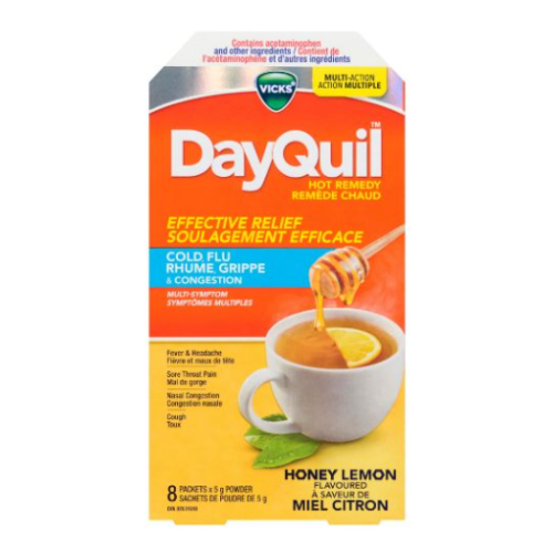 Vicks Dayquil Cold&Flu Pd Honey Lemon 8pk