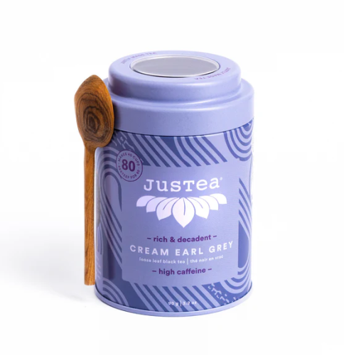 JusTea Cream Earl Grey Tin, 6 x 90g