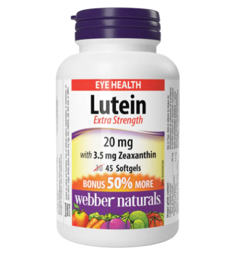 Webber Naturals Lutein Xst 20mg, 30+15 Softgels 