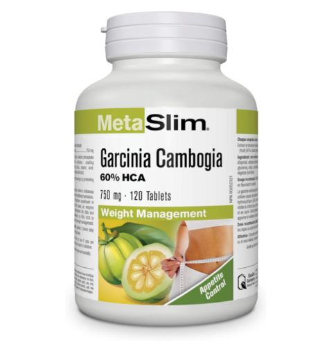 Webber Naturals Metaslim Garcina Cambogia 750mg, 120 Tablets 