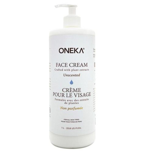 Oneka Face Cream, Unscented, Bulk Refill (plastic bottle), 1l