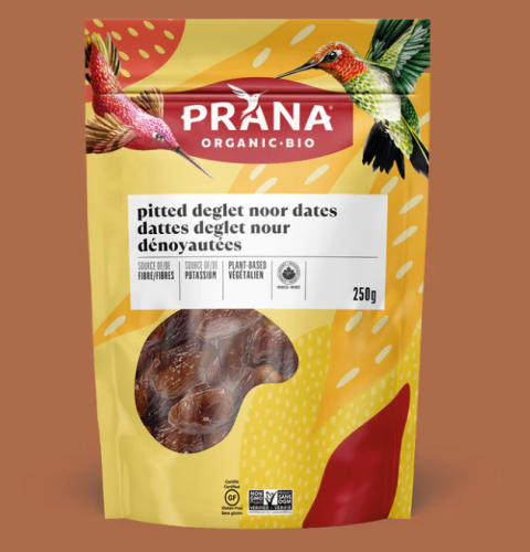 Prana Deglett Dates, Pitted, Organic, 6/250g