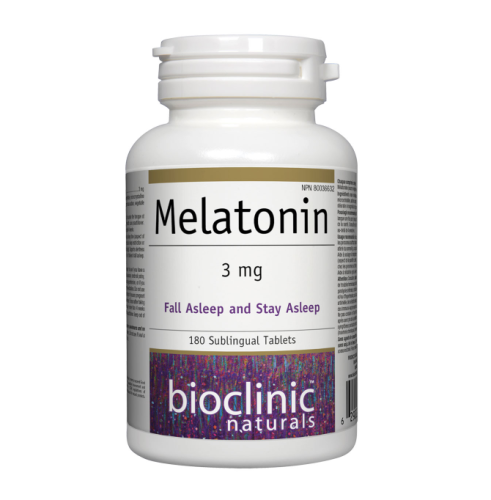  Bioclinic Naturals Melatonin · 3 mg, 180 Sublingual Tablets