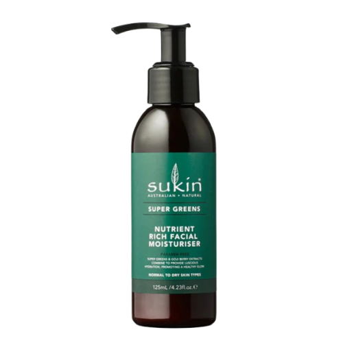 Sukin Super Greens Nutrient Rich Facial Moisturiser, 125 mL