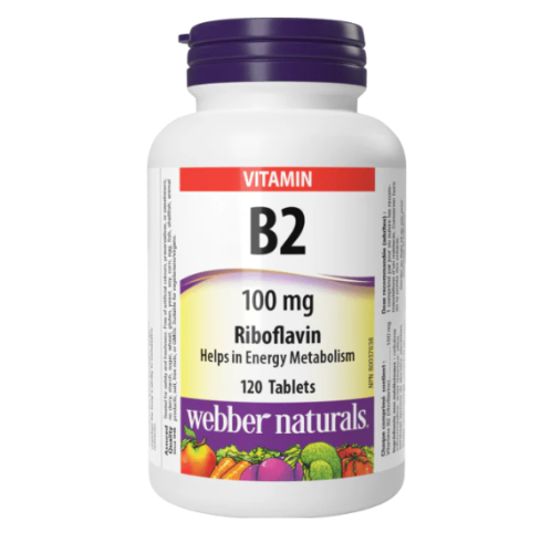 Webber Naturals Vitamin B2 Riboflavin, 120 Tb