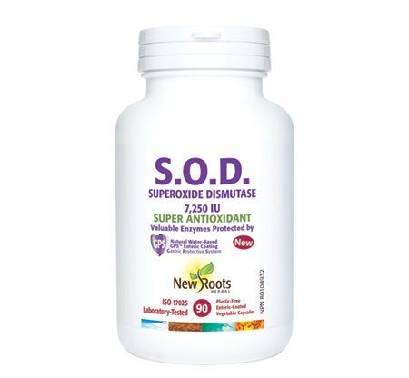 New Roots Herbal S.O.D. Superoxide Dismutase · 7,250 IU, 90 capsules