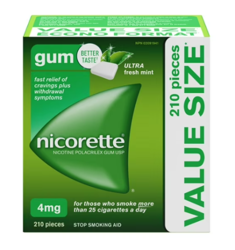 Nicorette Gum 4mg Ultra Fresh Mint, 210