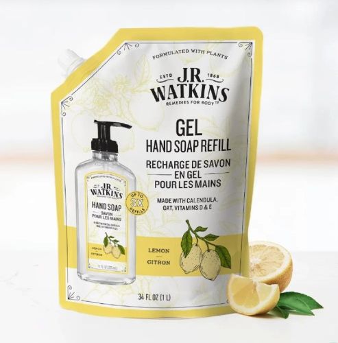 J.R. Watkins Lemon Hand Soap Refill, 1L