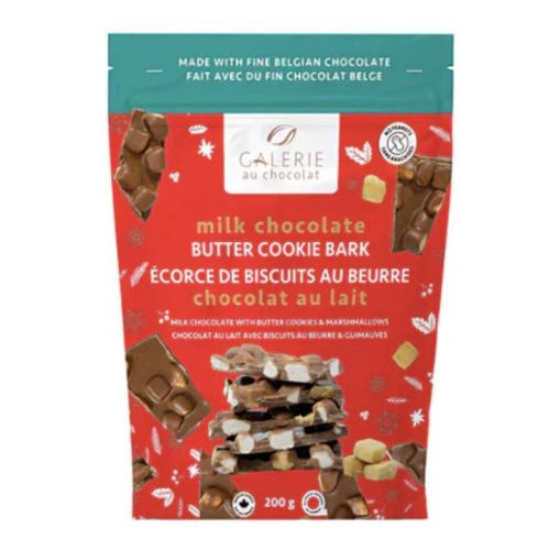 Galerie Au Chocolat H Milk Choc Butter Cookies Bark, 6 x 200g