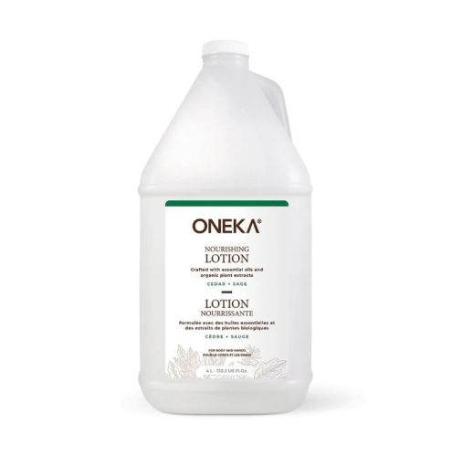 Oneka Body Lotion, Cedar & Sage, Bulk Refill (plastic jug), 4L