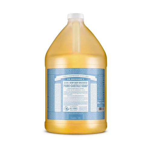 Dr. Bronner's Baby-Unscented Pure-Castile Soap, 3.8L