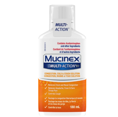 Mucinex Multi Action Wet & Dry Cough, 180ml