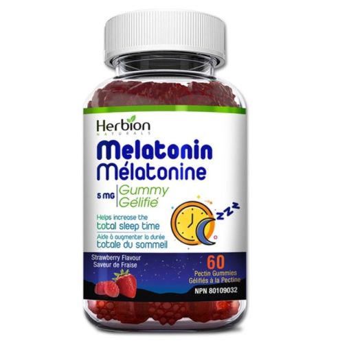 Herbion Melatonin, Gummy, Strawberry Flavour (pectin gummies), 60ct