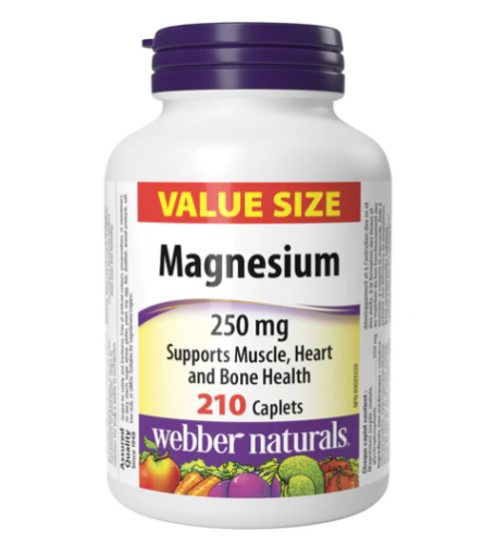 Webber Naturals Magnesium 250mg, 210 Caplet 