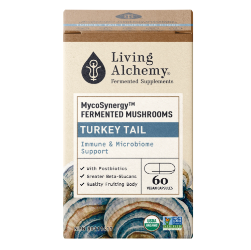 Living Alchemy MycoSynergy Fermented Mushrooms, Turkey Tail (NGM) (veggie caps), 60ct