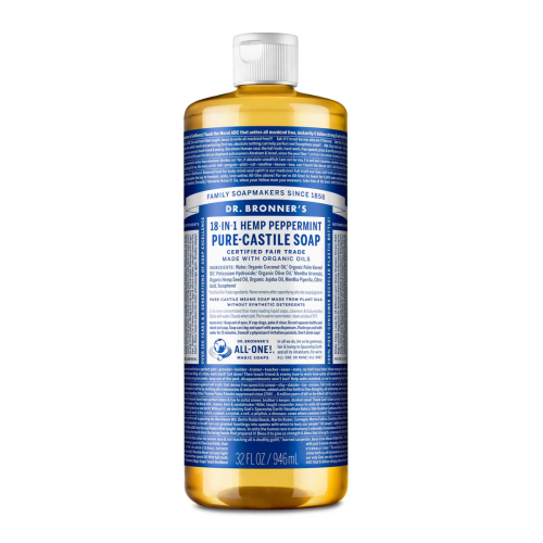 Dr. Bronner's Peppermint Pure-Castile Liquid Soap, 946ml