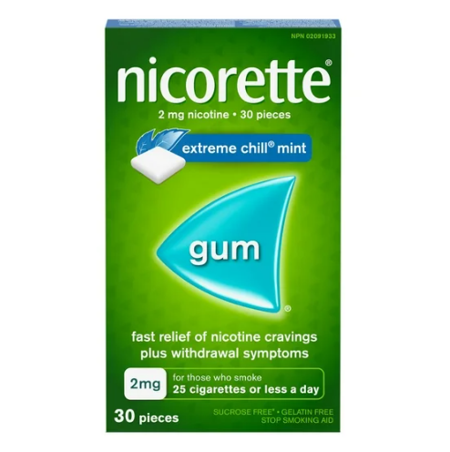 Nicorette Gum 2mg Extreme Chill Mint, 30